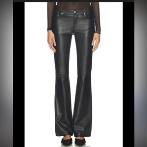 7 for all mankind Ginger black shiny flares
